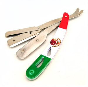 Mexican Flag Handle Barber Straight Cut Throat Shaving Razor Professional Salon <b>Swing</b> Lock Razor for Classic Wet Shaving - Product Image 5