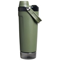 Bouteille shaker protéinée en acier inoxydable de 20 oz, isolée sous vide, avec compartiment de rangement pour poudre, poignée, personnalisable pour le sport - Vente en gros