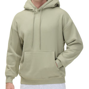 Custom High Quality Cotton 320gsm Heavyweight Hoodies Wholesale Blank basics Custom Fleece Pullover Oversized Men's Hoodies - Product Image 6