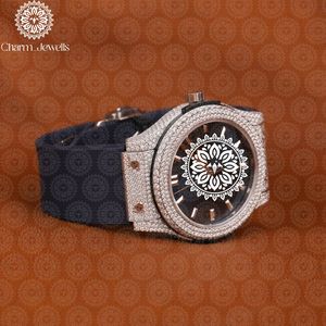Charm Jewells – boîtier de montre de luxe en acier inoxydable, cadran analogique, 42mm, cristal saphir, mouvement mécanique, bracelet en acier inoxydable - Product Image 4