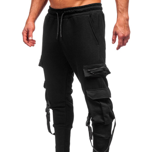 Wholesale Men's <b>Joggers</b> Pants Customized <b>Slim</b> Fit Zipper Pocket Running Workout Gym Fitness Quick Dry Sweat Pants Trousers - Product Image 2