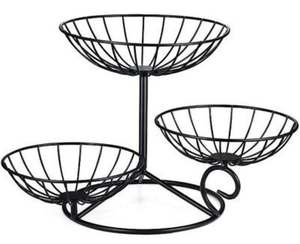 Round Iron Wire <b>Storage</b> Basket In Small Size Durable Strong Lightweight Modern Organizer for Home Office Kitchen Laundry Room - Product Image 4