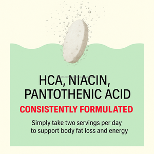 Extracto de Garcinia Cambogia HCA 375mg, Tableta Efervescente con Vitaminas D y B6, Suplemento para Adelgazar, Control de Grasa Corporal para Adultos - Product Image 3