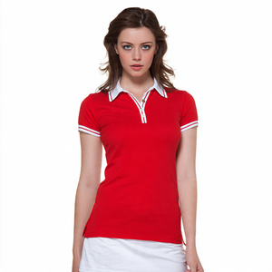Camisas Polo de Algodón 100% al por Mayor para Mujer, Manga Corta, Corte Ajustado, Estilo Urbano, Camisa Polo de Verano para Mujer - Product Image 3