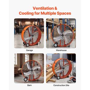 Ventilatore Industriale ad Alta Velocità da 42 Pollici con Pale in Alluminio Resistenti, 16100 CFM, 2 Velocità per Uso Industriale - Product Image 6