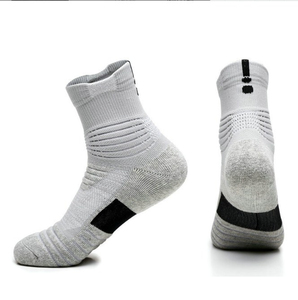 Calcetines de Baloncesto de Poliéster para Hombre al por Mayor, Calcetines Deportivos Térmicos Transpirables con Diseño de Letras Vintage, Paquete a Granel - Product Image 2