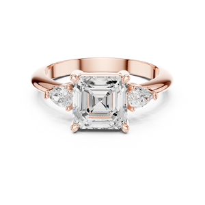 Anillo de Compromiso de Lujo con Diamante Cultivado en Laboratorio de 3 Quilates, Corte Asscher, E VS1, Oro Amarillo de 14K, Certificado IGI, para Bodas y Aniversarios - Product Image 5