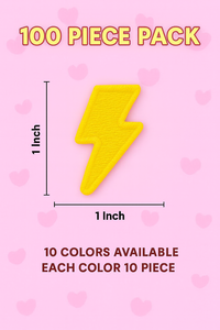Parches termoadhesivos Lightning Bolt con bordado multicolor para chaquetas, sombreros, bolsos, bricolaje - Product Image 2