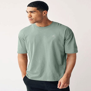 Camiseta Personalizada de Alta Calidad, 280 g/m², 100 % Algodón, Impresión DTG con Logotipo, Camiseta Extra Grande para Hombre, Hombros Caídos, Fabricante - Product Image 1