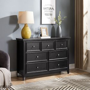 Comò Moderno a 7 Cassetti, Armadio Organizzatore con Cassetti Porta Abiti, Design Elegante a L - Product Image 2