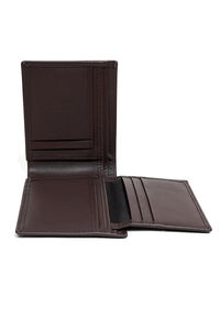 Wholesale Men's Premium Brown Genuine Leather <b>Wallet</b> Polyester Custom Business Card <b>Holder</b> Low MOQ High Quality Multi-Card Short - Product Image 2
