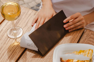 ซองใส่บิลหนังแท้คุณภาพสูง สำหรับร้านอาหาร คาเฟ่ โรงแรมหรู รุ่น LBH-0029 - Product Image 6