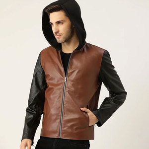 Econex Sports Men's <b>Slim</b> <b>Fit</b> PU Leather Eco-friendly Winter Waterproof Windproof Breathable Casual <b>Jacket</b> Zipper Closure - Product Image 1