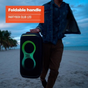 PartyBox Club 120 - Altavoz portátil para fiestas con asa plegable, espectáculo de luces, hasta 12 horas de reproducción, entradas para micrófono dual y guitarra - Product Image 5