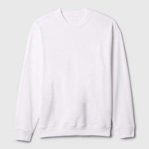 Sweat-shirt à col rond blanc pour homme avec logo personnalisé, coupe classique, impression de logo sur le devant, vêtement décontracté pour l'automne, 100% coton tricoté - Product Image 3