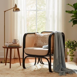 Webbing cane chairs minimalist <b>armchairs</b> living room furniture top-pick rattan <b>dining</b> chair - Product Image 2