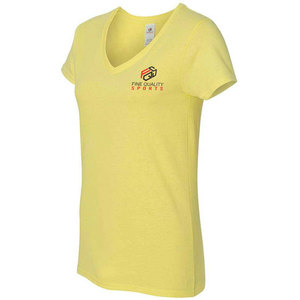 Camisetas de Cuello en V Profundo para Mujer al por Mayor, Logotipo Personalizado, Camisetas de Alta Calidad 100% Algodón para Impresión - Product Image 2