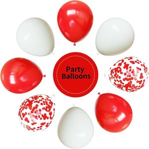 Set di Palloncini con Coriandoli Rossi e Bianchi da 12 Pollici, 67 Pezzi, per Festa della Mamma, San Valentino, Compleanno, Matrimonio - Product Image 3