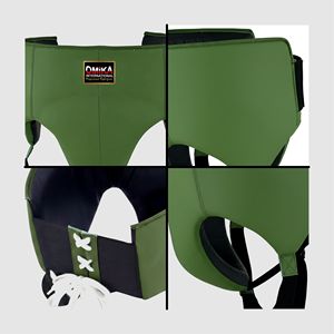 OMIKA INTERNATIONAL Protège-entrejambe de boxe professionnel unisexe - Protection en cuir résistant aux chocs pour MMA, mousse haute densité, logo personnalisé - Product Image 4