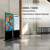 Écran publicitaire sur pied, kiosque totem, 43 pouces, 65 pouces, grand format, lecteur multimédia, support d'affichage publicitaire pour supermarché