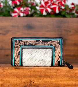 กระเป๋าสตางค์ผู้หญิงหนังวัวแท้ผมเครื่องมือใหม่แบบตะวันตกกระเป๋าสตางค์ที่ใส่บัตรหนังแท้ขายดี - Product Image 5