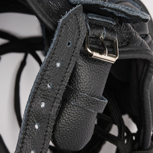 Protector de Cabeza de Boxeo Profesional de Cuero Negro Ajustable para Adultos Unisex para Entrenamiento Deportivo - Product Image 4