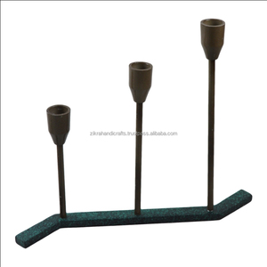 Bougeoir en métal d'intérieur moderne avec finition 2 tons pour Villa Dîner Mariages et centre de table de Noël - Product Image 4
