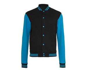 เสื้อแจ็คเก็ตวาร์ซิตี้สีเขียวขาวสำหรับผู้ชาย สไตล์พรีปปี้ ทรงปกติ ผ้าถักโพลีเอสเตอร์ แจ็คเก็ตเบสบอล ปกคอพับ ติดกระดุมแถวเดียว - Product Image 4
