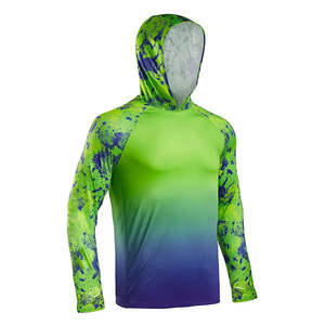 Sweat-shirt de pêche à capuche à manches longues OEM, sublimation par transfert thermique, protection solaire UPF 50, sweat-shirt de pêche à capuche pour homme - Product Image 1