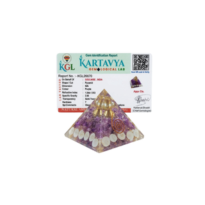 Pyramide sculptée en sodalite violette et améthyste, pointe de cristal décorative, artisanat en pierre semi-précieuse pour la méditation et la décoration intérieure - Product Image 1