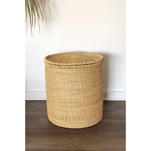 A rustic seagrass <b>basket</b> with a lid Handmade <b>Storage</b> <b>Basket</b> Wholesale eco-friendly Made in Vietnam - Product Image 4