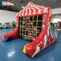Jeu de carnaval gonflable géant 2 en 1 Tic Tac Toe 4 points, gonflable double face