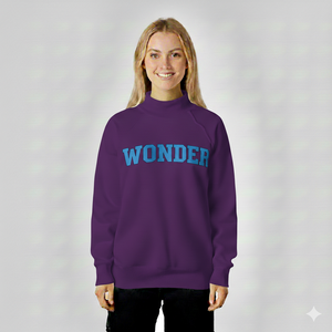 Sweat-shirt femme tendance coupe décontractée col montant manches longues en tissu tricoté respirant avec logo frontal style streetwear service OEM - Product Image 5