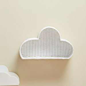 Collection d'étagères artisanales en rotin Lovely Artisan Cloud, décoration pour enfants, matériaux durables pour la décoration intérieure de chambre d'enfant - Product Image 1