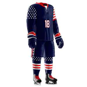 Impresión de camisetas de hockey sobre hielo, camiseta de hockey sobre hielo de poliéster de alta calidad, diseño gratuito, uniforme de hockey sobre hielo sublimado barato - Product Image 2