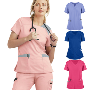 OFERTA ESPECIAL Top Scrubs enfermería moda médico uniforme Hospital ropa personalizar diseño para mujeres-fabricante Saomai FMF - Product Image 4