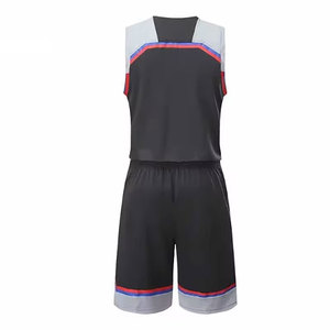 Unisex Basketball Jersey Set Gray Red <b>White</b> <b>V</b>-<b>Neck</b> Sleeveless Moisture Wicking Polyester Adult All Seasons - Product Image 3