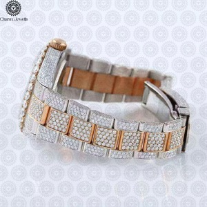 Montre-bracelet de luxe Hip Hop en moissanite de qualité supérieure, étanche, bijou de créateur pour homme, disponible à la vente - Product Image 2