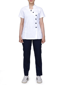 Conjunto de Uniformes Médicos de Verano de Alta Calidad, Unisex, Manga Corta, Poliéster y Spandex - Product Image 3