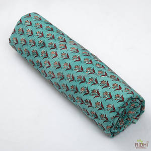 RIDHI 100% coton tissu cour bleu sarcelle acajou saumon rose main bloc imprimé femmes robes artisanat housse de matelas filles garçons - Product Image 2