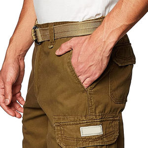 Pantalones Cargo de Algodón 100% Transpirables para Hombre, Tallas Grandes, Estilo Urbano, Ligeros, Cintura Elástica, Multibolsillos, Venta al por Mayor Personalizada - Product Image 6