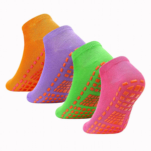 Unisex Spandex/Polyester/Cotton Breathable Non Slip Grip Crew <b>Trampoline</b> <b>Socks</b> for Women's and Men's Yoga Pilates Indoor Sports - Product Image 4