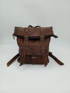 Low Price <b>Leather</b> Roll Top <b>Backpack</b> Competitive Wholesale Rucksack For Global Sourcing Travel Bag LRTB-0166 - Product Image 6