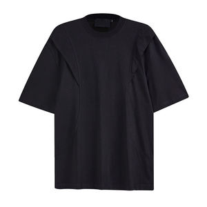 Camiseta de lujo para hombre, de gran tamaño, lisa, desgastada, de peso pesado, con estampado personalizado, estilo urbano, talla grande, para venta al por mayor - Product Image 1