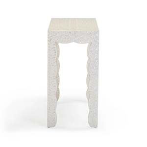 Mother Of Pearl <b>Console</b> <b>Table</b> Capiz Shell Mosaic Entryway Desk <b>Narrow</b> Accent MOP Furniture For Living Room Bedroom Home Decor - Product Image 3