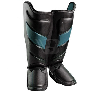 Espinilleras de Cuero de Primera Calidad para MMA, Muay Thai, Protección de Piernas y Pies, Protección de Rodillas para Kickboxing y Boxeo - Product Image 1