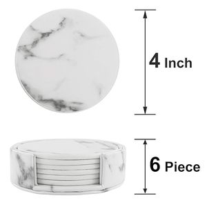 ล้อเลื่อนหินอ่อนคลาสสิกทนทาน 4 นิ้ว ชุดแก้วทรงกลมรักษ์โลก 4 ใบ พร้อมที่วาง สำหรับใช้ในบ้านและห้องครัว - Product Image 2