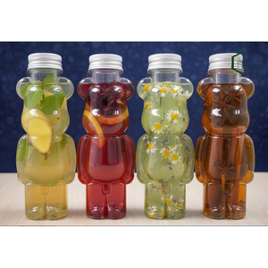 400ml PET <b>Plastic</b> Bottle Tall Bear Shape OEM Beverage Packaging Made in Vietnam for Milk Tea Bubble Tea Juice Screw <b>Cap</b> Sealing - Product Image 2