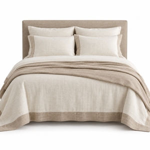 Ensemble de linge de lit écologique de qualité supérieure pour lits king size, draps d'hôtel, blanc, tissé en polyester/coton, 200TC, biologique - Product Image 1