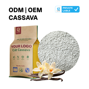 Litière pour chat biodégradable en cassave, 2,5 kg - Contrôle des odeurs, longue durée, pour chats d'intérieur - Product Image 1